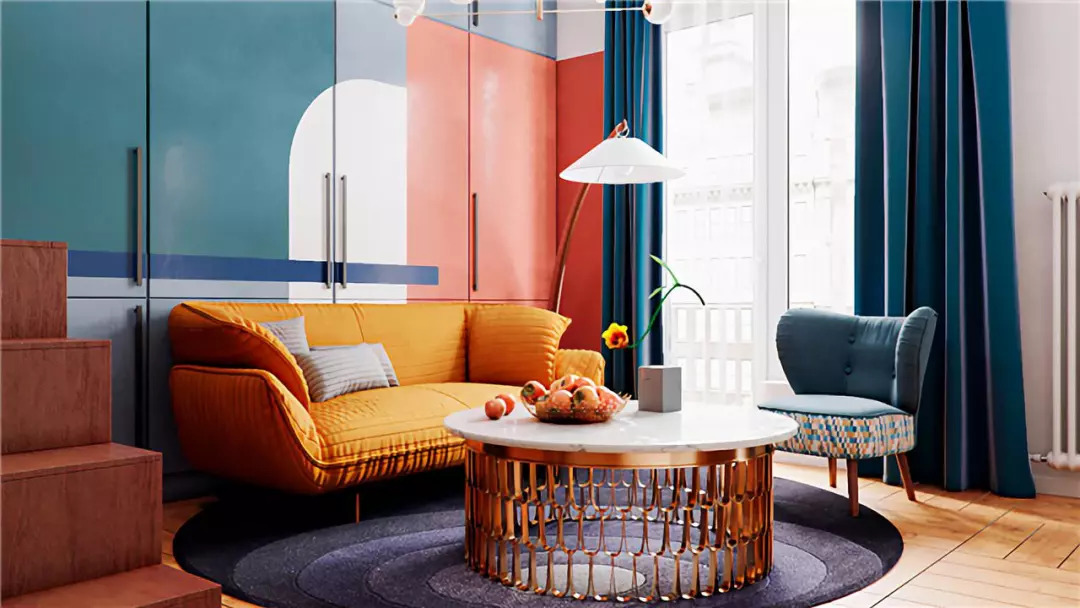 45㎡的小公寓，用色彩拯救自己的生活！